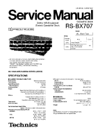 Technics - RSBX-707 - Service manual 
